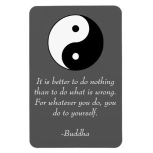 Buddha - berömda citationstecken - gör ingenting magnet