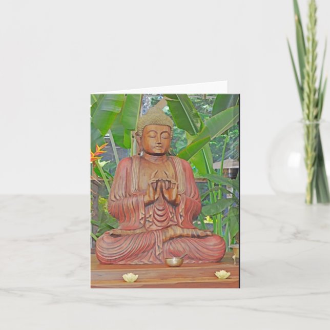 Buddha, blank note card tack kort (Framsida)