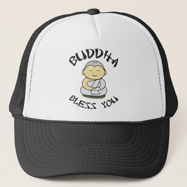 Buddha Bless You - Cute Lycklig Buddha Keps (Framsida)