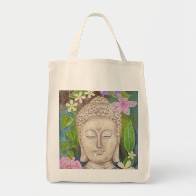 Buddha blommamatkasse tygkasse (Framsidan)