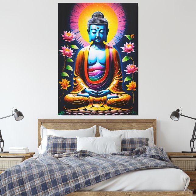 Buddha - Blooming Mindfulness Canvastryck (Insitu (sovrum))