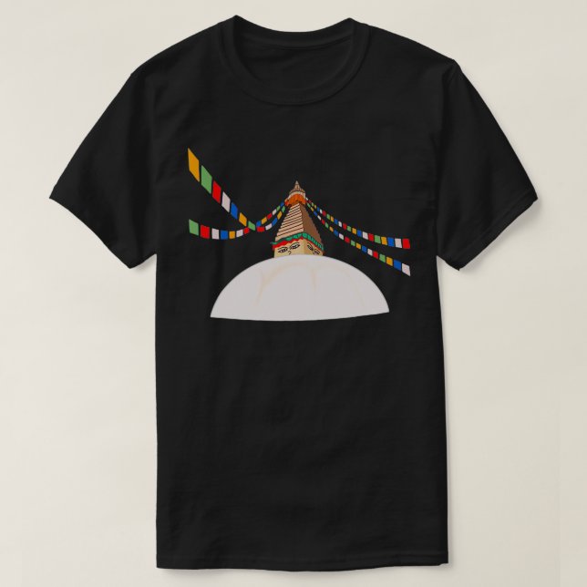 Buddha Boudha Swayambhu Gift för Nepal Nepalese Ne T Shirt (Design framsida)