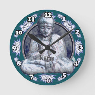 Buddha Breathe Rund Klocka