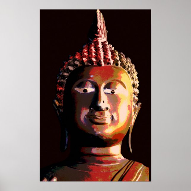 Buddha bronsfärg affisch (Framsidan)
