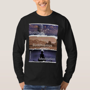 Buddha Buddhism Mode Kvinna Män Meditation Lila T Shirt