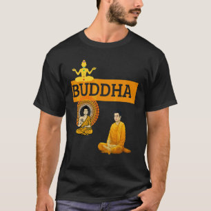 Buddha Buddhism Mode Kvinnor Män Meditation Apelsi T Shirt