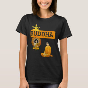 Buddha Buddhism Mode Kvinnor Män Meditation Apelsi T Shirt
