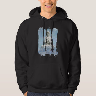 Buddha Buddhism Mode Kvinnor Män Meditation Blå Hoodie