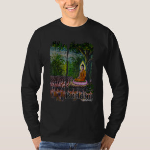 Buddha Buddhism Mode Kvinnor Män Meditation Kina T Shirt