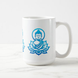 Buddha Buddhism Zen Spirituality Peace Blue Kaffemugg