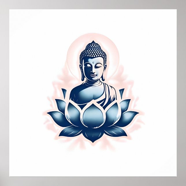 Buddha Buddhism Zen Spirituality Peace Poster (Framsidan)
