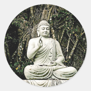 buddha, buddism, asiatisk, traditionell religion, runt klistermärke