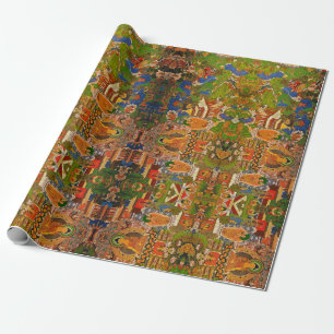 Buddha buddistisk buddism som välsignar den Boho Presentpapper