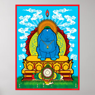 BUDDHA BULLEAFFISCH POSTER