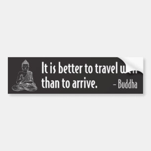 Buddha Bumper Sticker - Bättre att resa... Bildekal