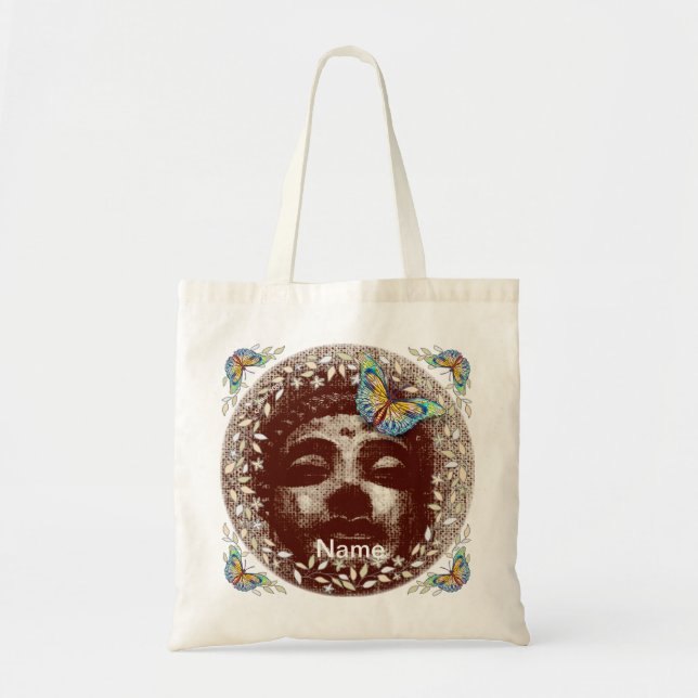 Buddha Butterfly-totebag Tygkasse (Framsidan)