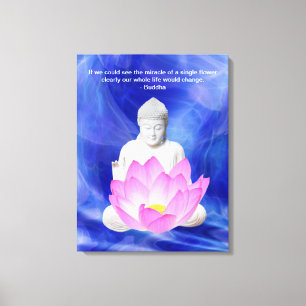 Buddha-citat Lotus blomma Canvastryck