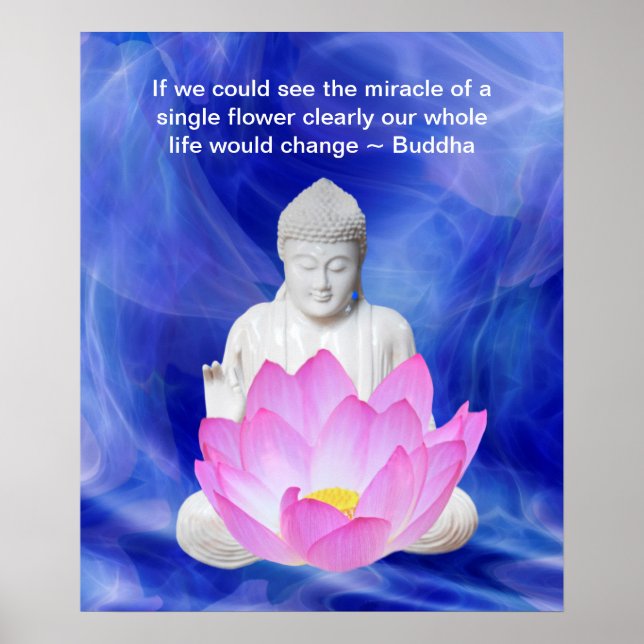 Buddha-citat Lotus blomma Poster (Framsidan)