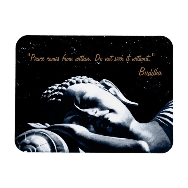 Buddha-citat och mindfulhet/Sleeping Buddha Magnet (Horisontell)