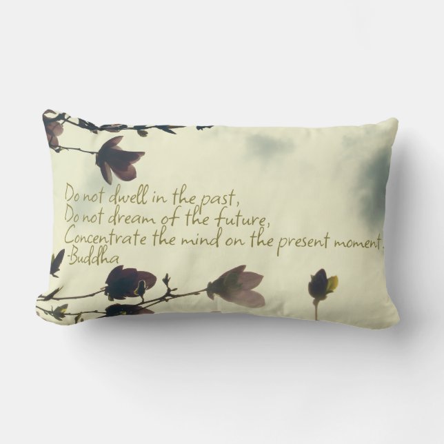 Buddha-citat om det förflutna lumbarkudde (Framsida)