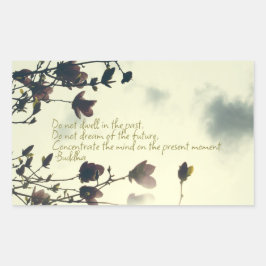 Buddha-citat om det förflutna rektangulärt klistermärke