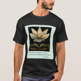 Buddha-citat om opinionen GULD lotus T Shirt