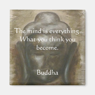 Buddha-citat på målad budha magnet