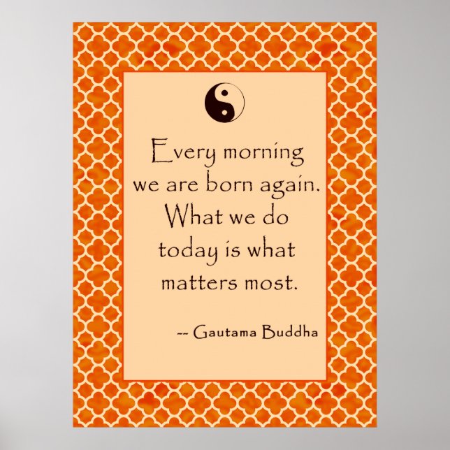 Buddha-citat varje morgon.... Poster (Framsidan)