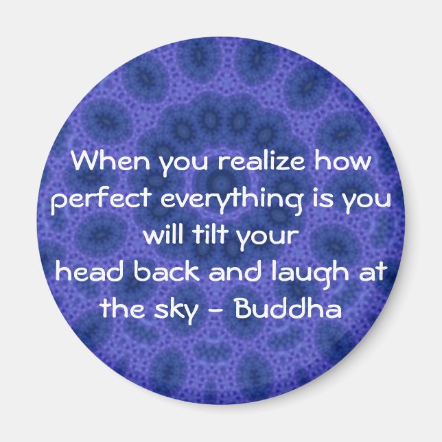 Buddha citationskonst för inspiration yoga meditat magnet (Framsidan)