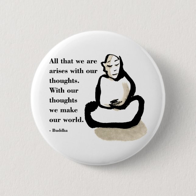 Buddha citationstecken: Alla att vi är Knapp (Framsida)