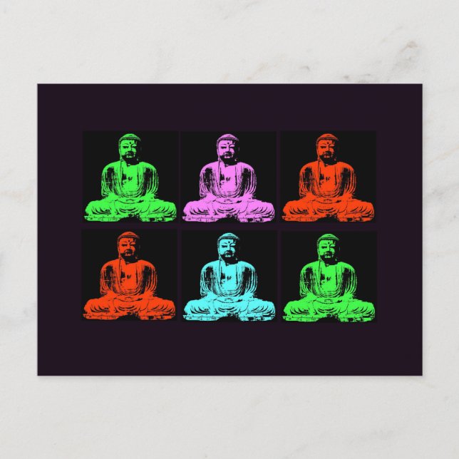 Buddha Collage Vykort (Framsida)