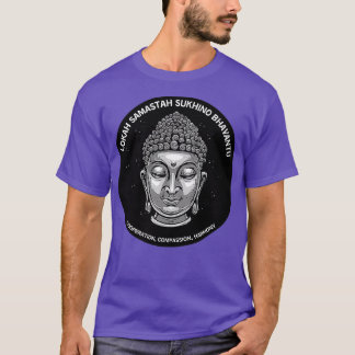 Buddha Dalai Lama Lokah Samastah Sukhino Bhavantu T Shirt