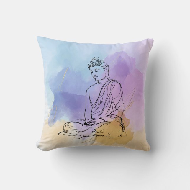 Buddha Dekorativ kudde | Zen Meditation (Framsida)
