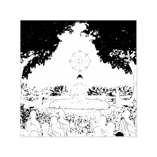 Buddha, Dharma, Sangha Self-inking Frimärke Självfärgande Stämpel (Design)