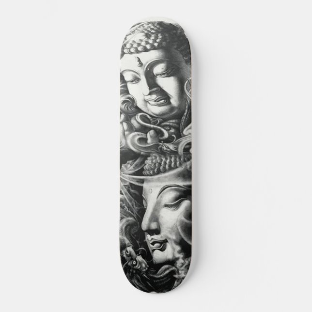 Buddha Dragon Krishna Prayer Deck Skateboard (Framsida)