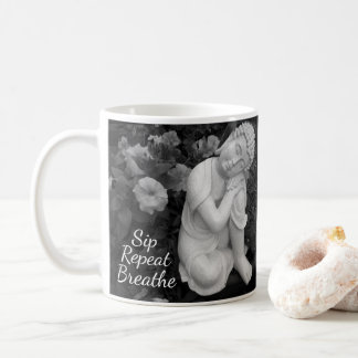 Buddha Drick Andas Upprepa –Svart Vit Bekräftelse Kaffemugg