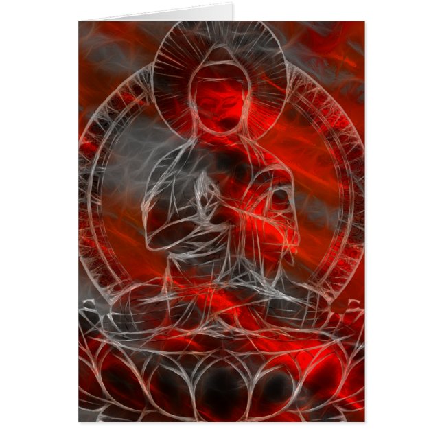 Buddha energi 2 hälsningskort (Framsidan)