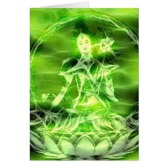 Buddha energi 5 Tara Hälsningskort (Framsidan)