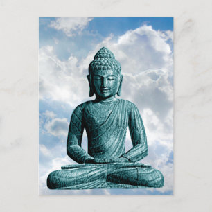 Buddha Ensam - vykort för Lodrät