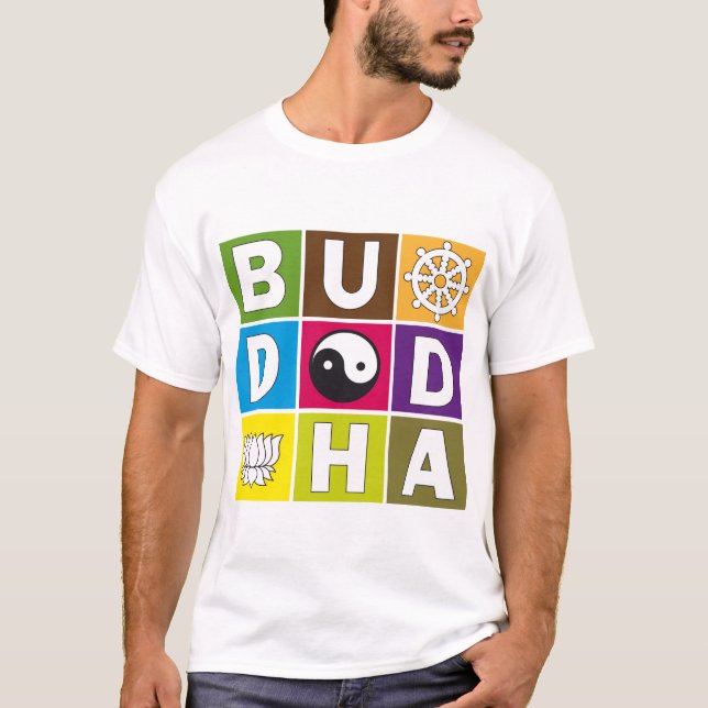 Buddha färgade kvarter tröja (Framsida)