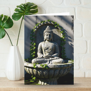 Buddha Fontän och Quote Kort