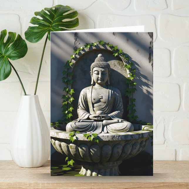 Buddha Fontän och Quote Kort (Skapare uppladdad)