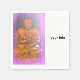 buddha för purpurfärgad aura pappra servetter
