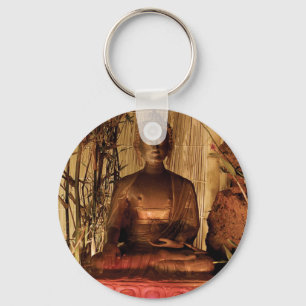 BUDDHA: Förkoppra statyn Nyckelring