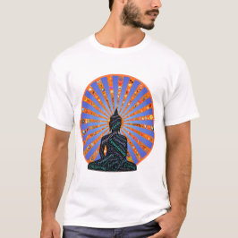 Buddha framför ett symbolhjul t shirt