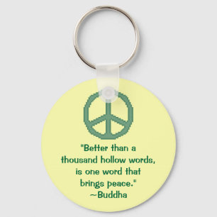 Buddha fredcitationstecken Keychain Nyckelring