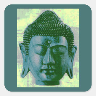 Buddha Fyrkantigt Klistermärke