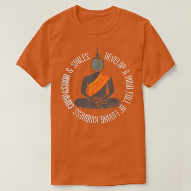 Buddha Gautama Mindfulness Peace Loving Kindness M T Shirt (Design framsida)