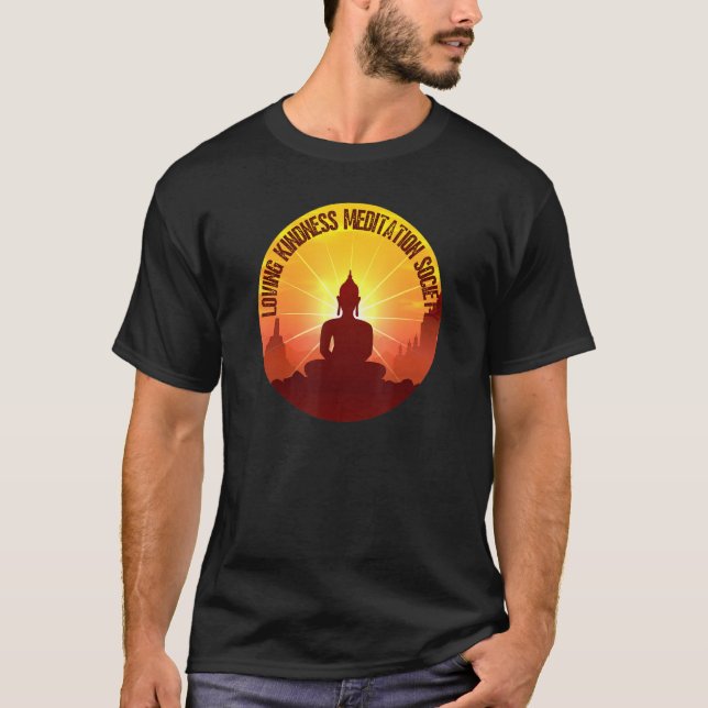 Buddha Gautama Mindfulness Peace Loving Kindness M T Shirt (Framsida)
