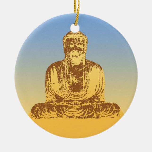 Buddha Graphic Julgransprydnad Keramik (Framsidan)